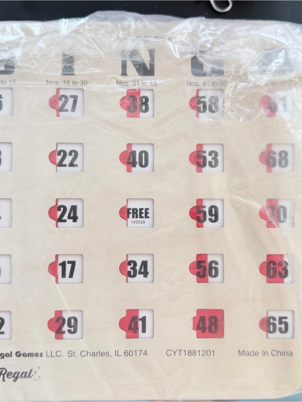 Reusable Bingo Number Boards White with Red Markers